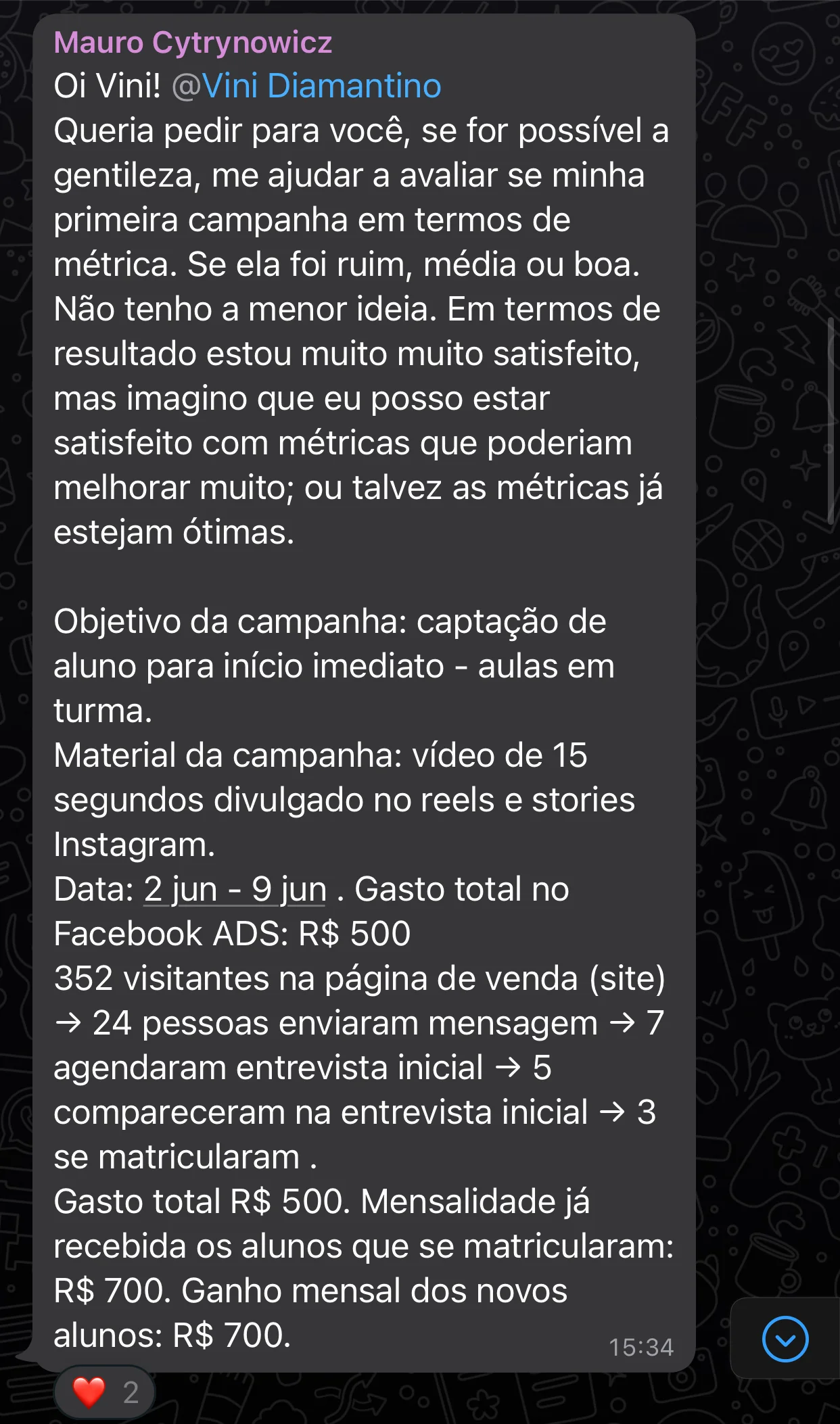 Depoimento de aluno da DeProfPraProf