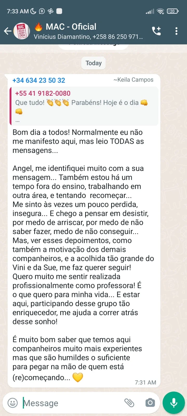 Depoimento de aluno da DeProfPraProf