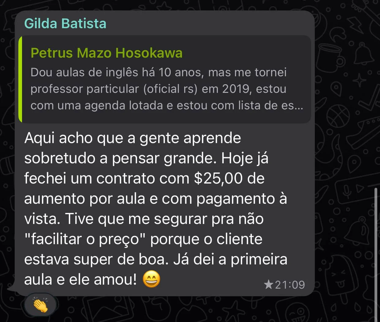 Depoimento de aluno da DeProfPraProf